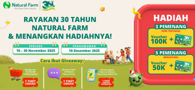 image Giveaway Alert! Anniversary Natural Farm 30 Tahun